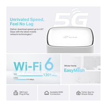 Carica l'immagine nel visualizzatore di Gallery, TP-Link NX200 Router 5G mesh WiFi 3 x RJ45 WiFi 6 AX1800