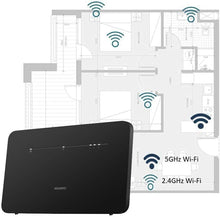 Carica l'immagine nel visualizzatore di Gallery, Huawei B535-232a Nero Router 4G+ LTE-A Categoria 7 Gigabit WiFi AC 2 x SMA