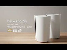 Carica e avvia il video nel visualizzatore di galleria, TP-Link Deco X50 5G LTE WiFi 6 AX3000 3 connettori RJ45 2 RP-SMA per antenna esterna