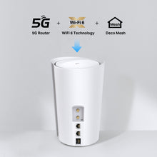 Carica l'immagine nel visualizzatore di Gallery, TP-Link Deco X50 5G LTE WiFi 6 AX3000 3 connettori RJ45 2 RP-SMA per antenna esterna