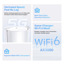 Carica l'immagine nel visualizzatore di Gallery, TP-Link Deco X50 5G LTE WiFi 6 AX3000 3 connettori RJ45 2 RP-SMA per antenna esterna