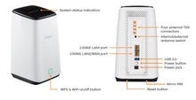 Carica l'immagine nel visualizzatore di Gallery, ZyXEL FWA510 Nebula 5G NR Router per interni 2xRJ45 2.5G 1xUSB 3.0 4 porte TS9 per antenna esterna