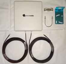 Carica l'immagine nel visualizzatore di Gallery, LowcostMobile PAN5G-MIMO-3500Mhz 15 dBi 2x10m nero cavo LMR200 connettore SMA per router, hotspot e modem 5G